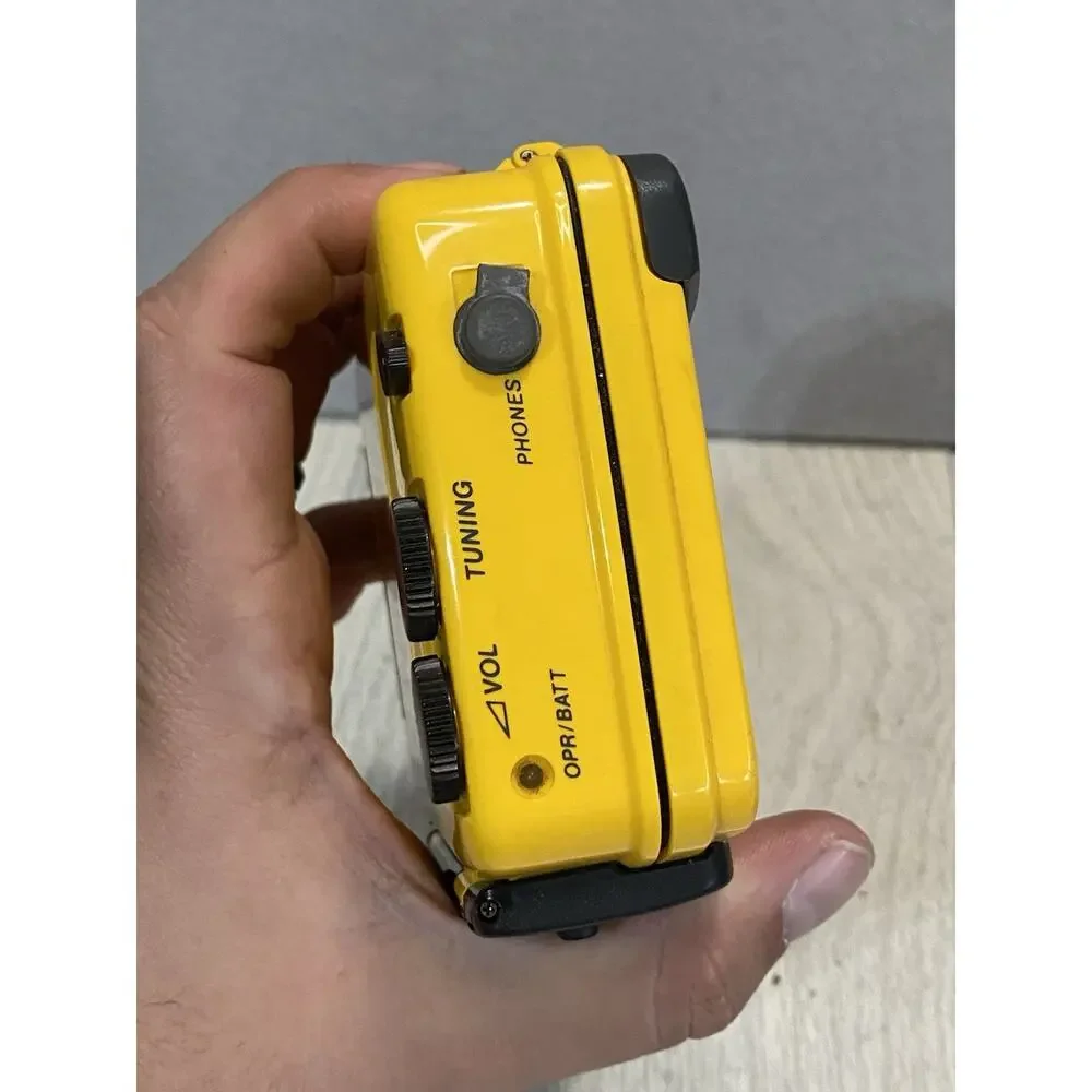 Vintage Sony WM-AF54 WalkMan Sport Radio Cassette Player Portable Yellow WORKS